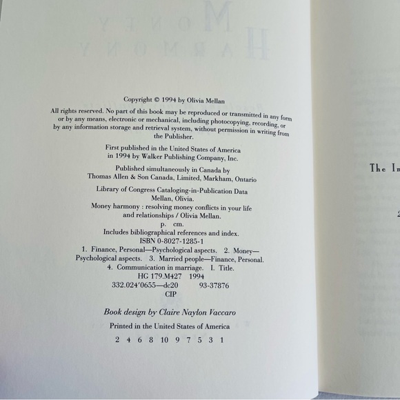 Money Harmony: Resolving Money Conflicts in Your Life and Relationships, Mellan - Picture 4 of 5